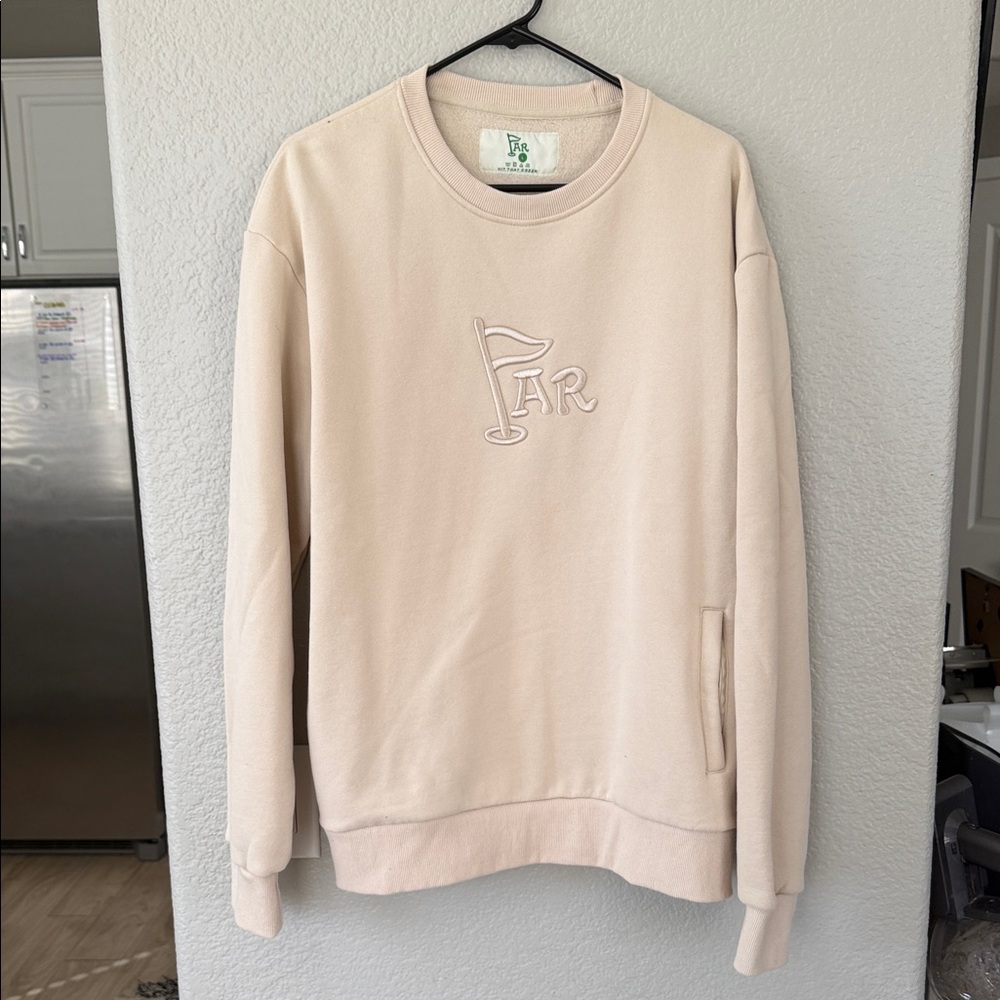 Par Golf Beige Crewneck Men's Sweater - Size Large - Worn Once